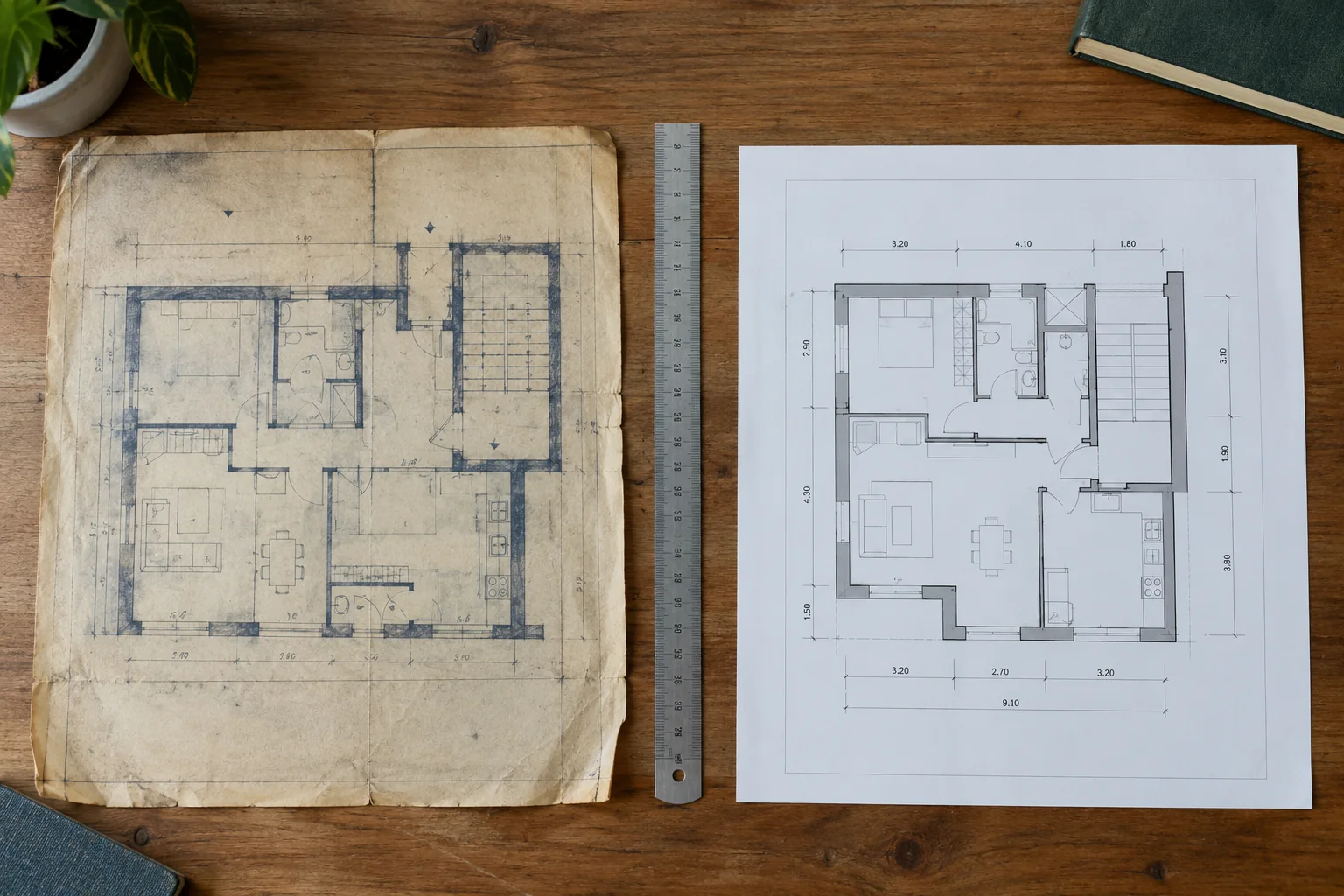 Confronto tra disegni storici e rilievo, immagine illustrativa