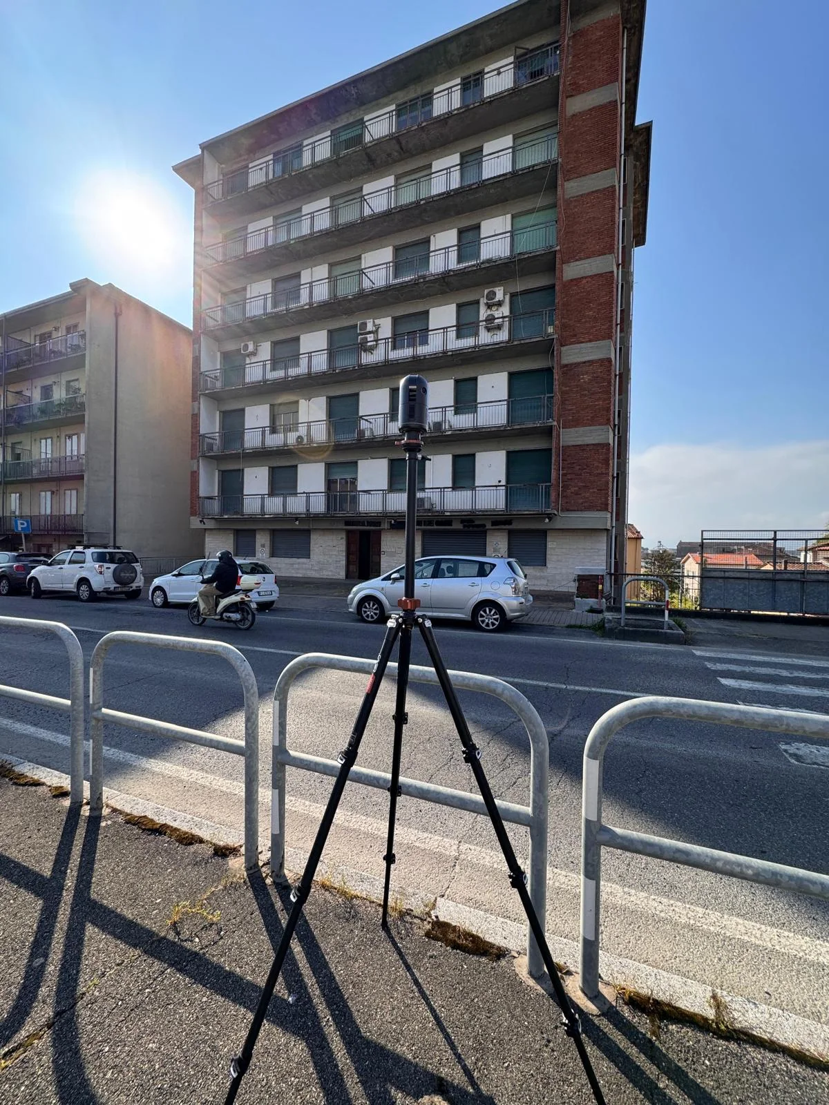 Rilievo laser scanner in via Macallè, fotografia reale Proscan3D